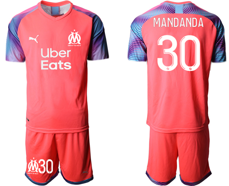 Men 2020-2021 club Marseille red goalkeeper #30 Soccer Jerseys